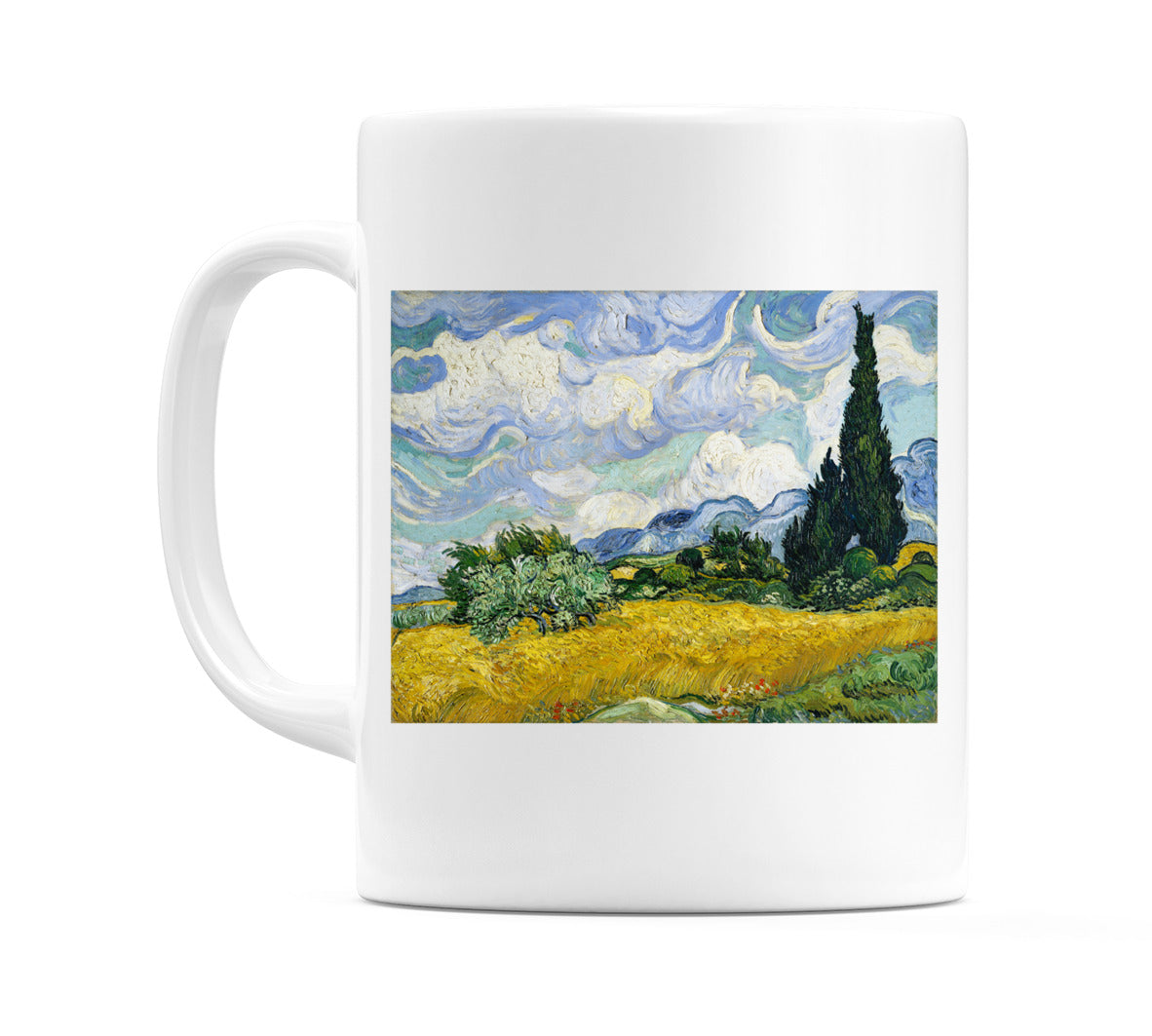 Wheat Field with Cypresses (1889) Mug