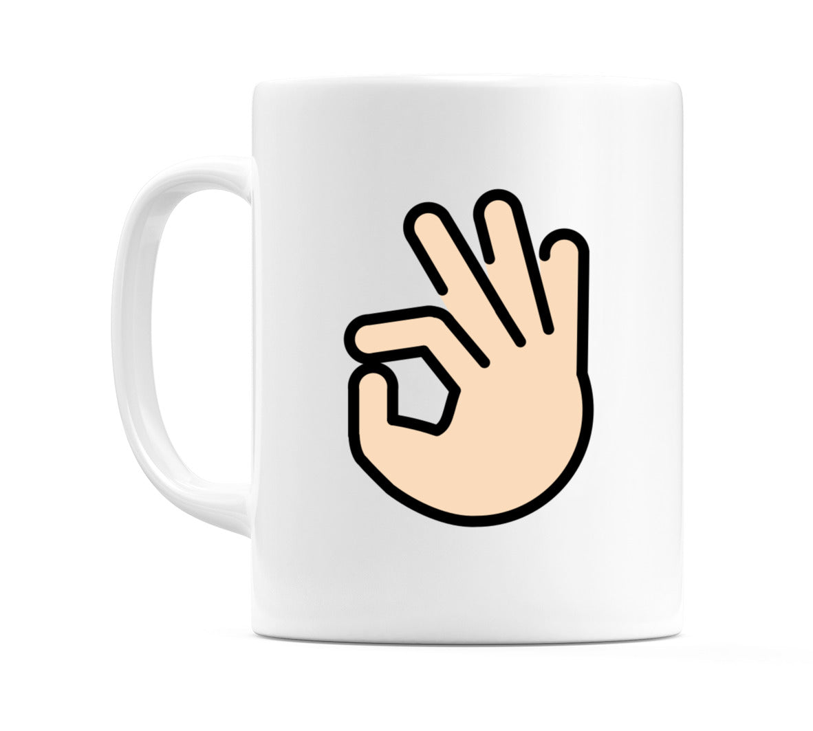 Ok Hand: Light Skin Tone Emoji Mug