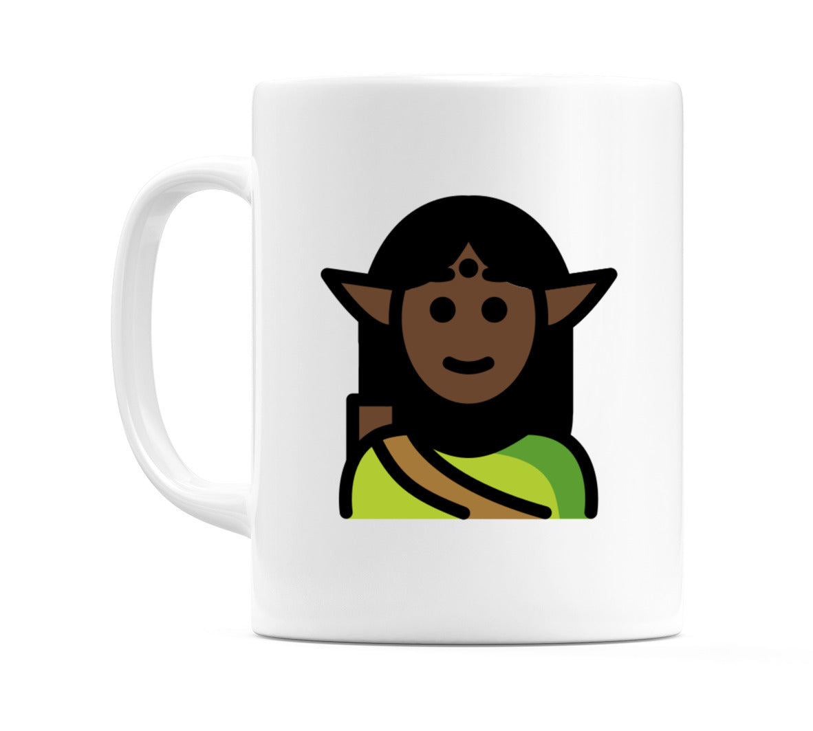 Elf: Dark Skin Tone Emoji Mug