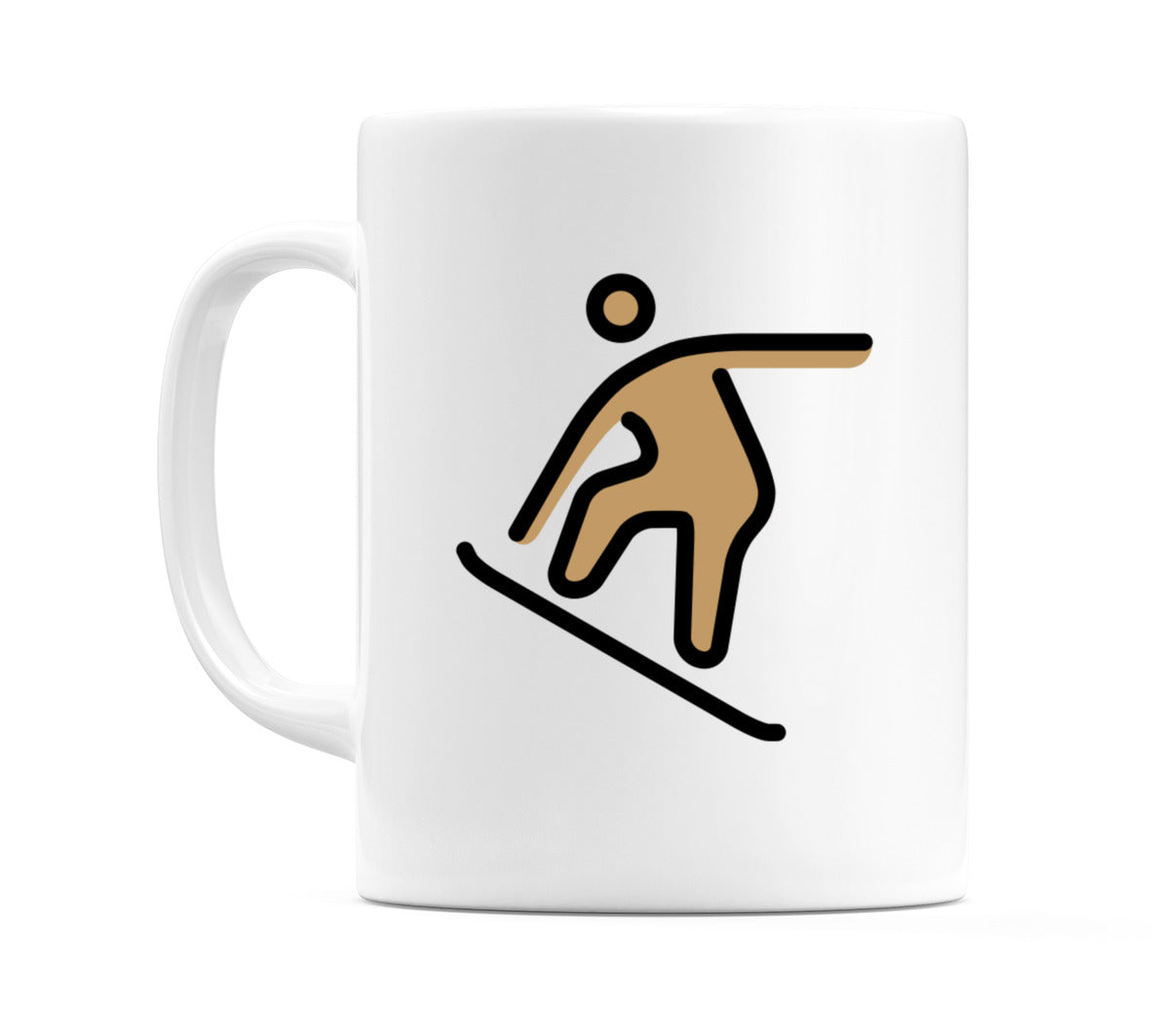 Snowboarder: Medium Skin Tone Emoji Mug