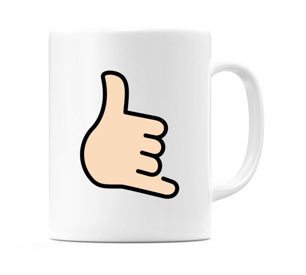 Call Me Hand: Light Skin Tone Emoji Mug