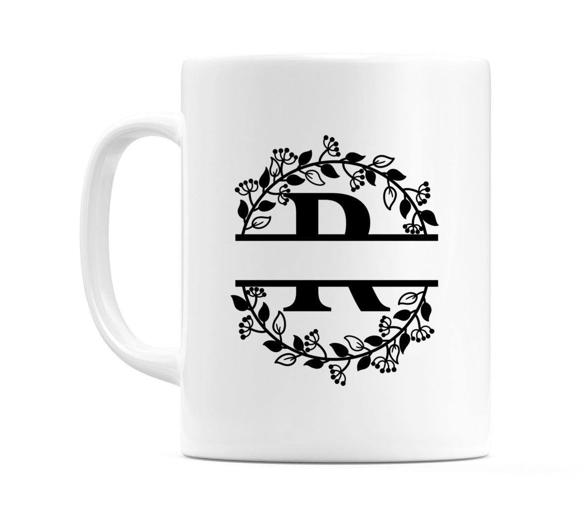 Letter R Split Monogram Mug