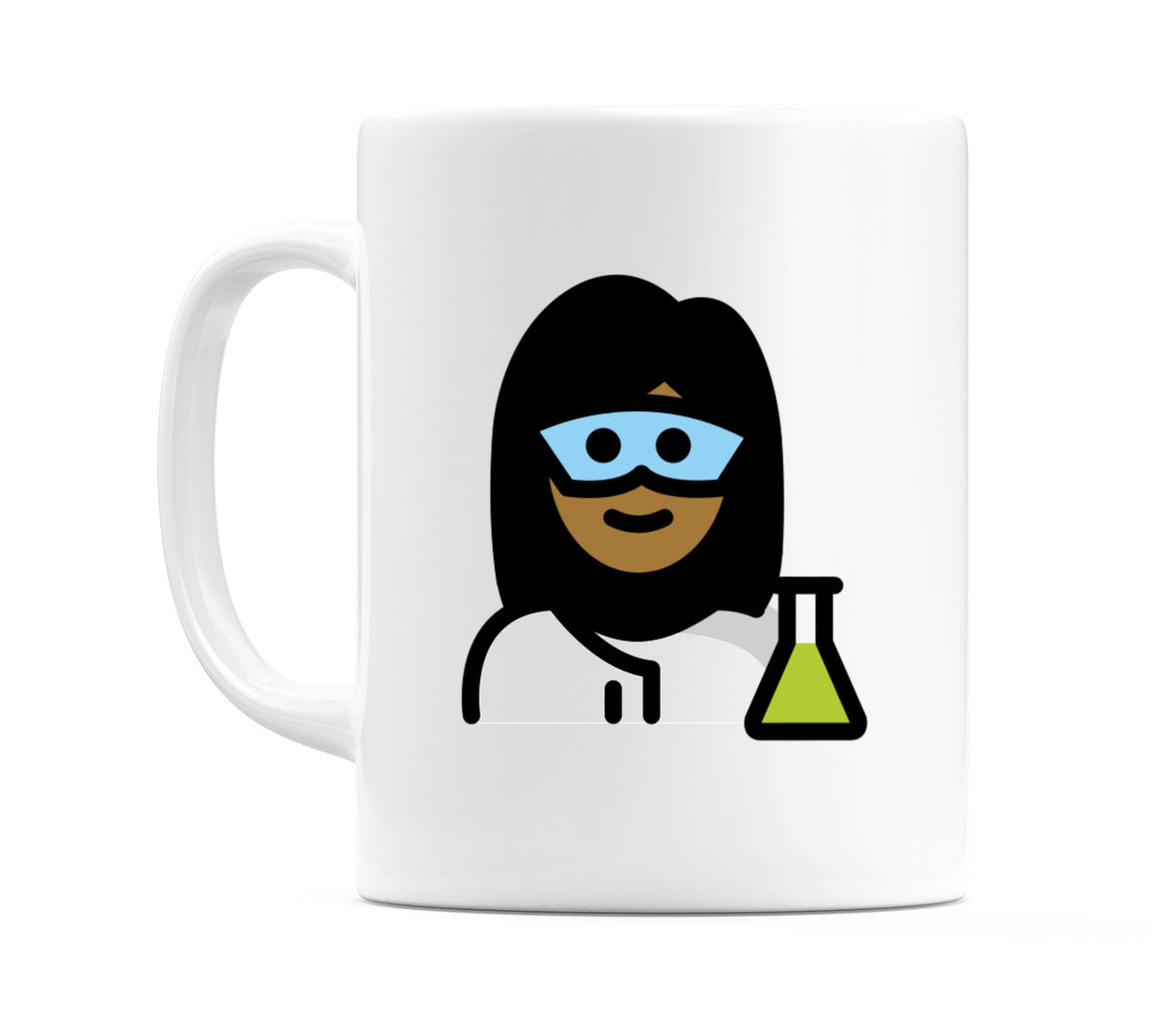 Female Scientist: Medium-Dark Skin Tone Emoji Mug