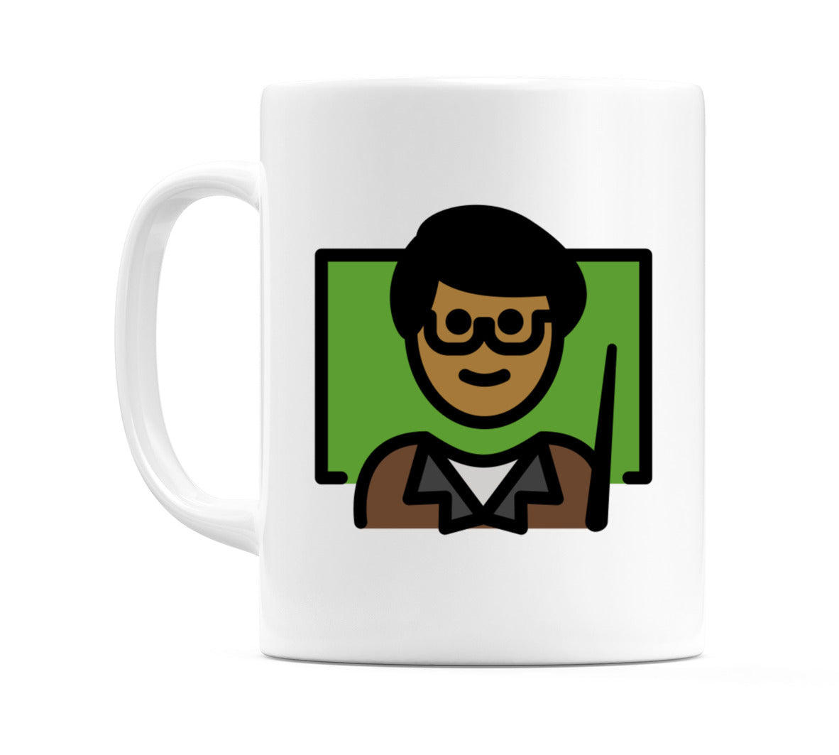 Male Teacher: Medium-Dark Skin Tone Emoji Mug