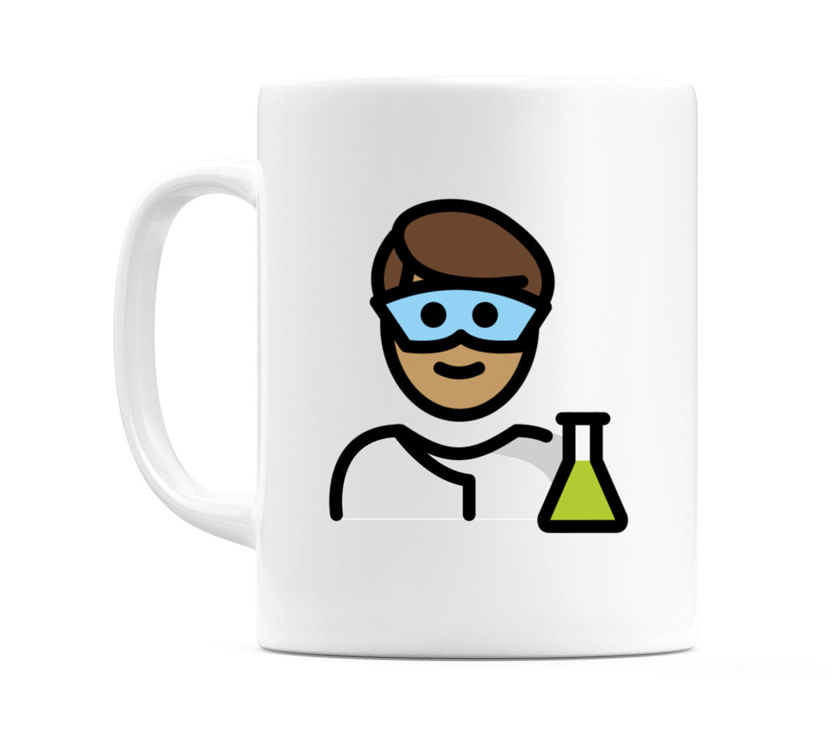 Male Scientist: Medium Skin Tone Emoji Mug