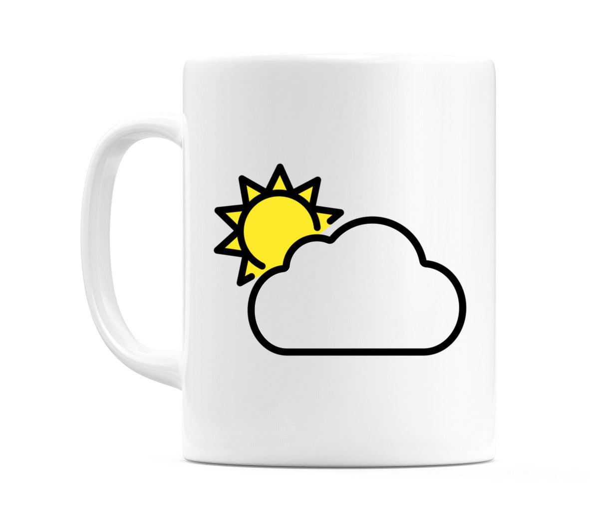 Sun Behind Large Cloud Emoji Mug