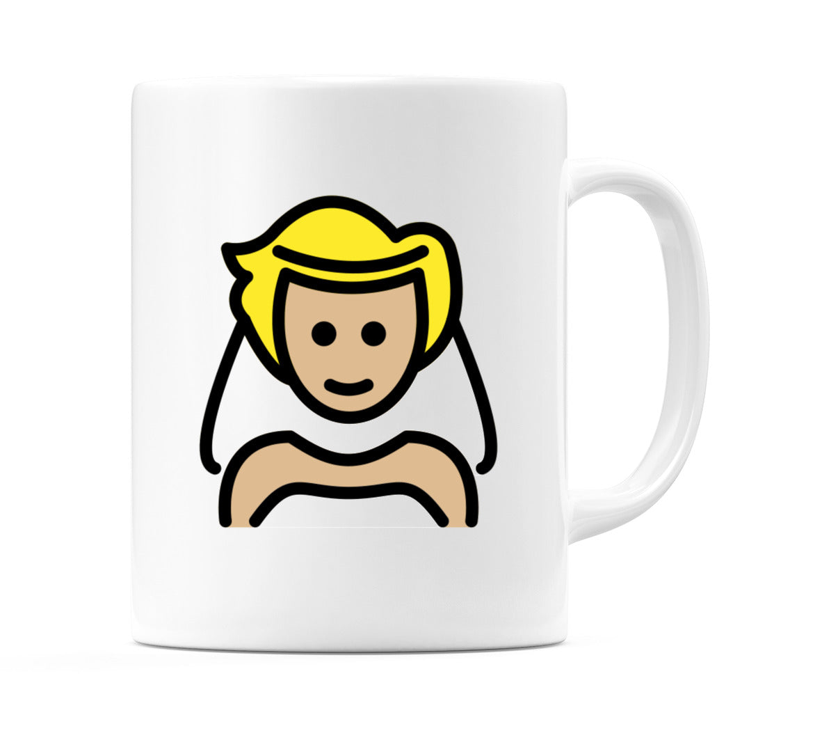 Bride With Veil: Medium-Light Skin Tone Emoji Mug