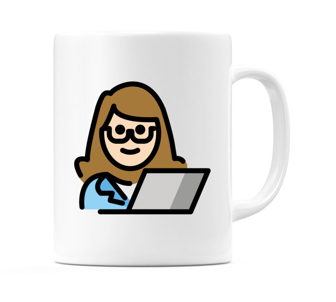 Female Technologist: Light Skin Tone Emoji Mug