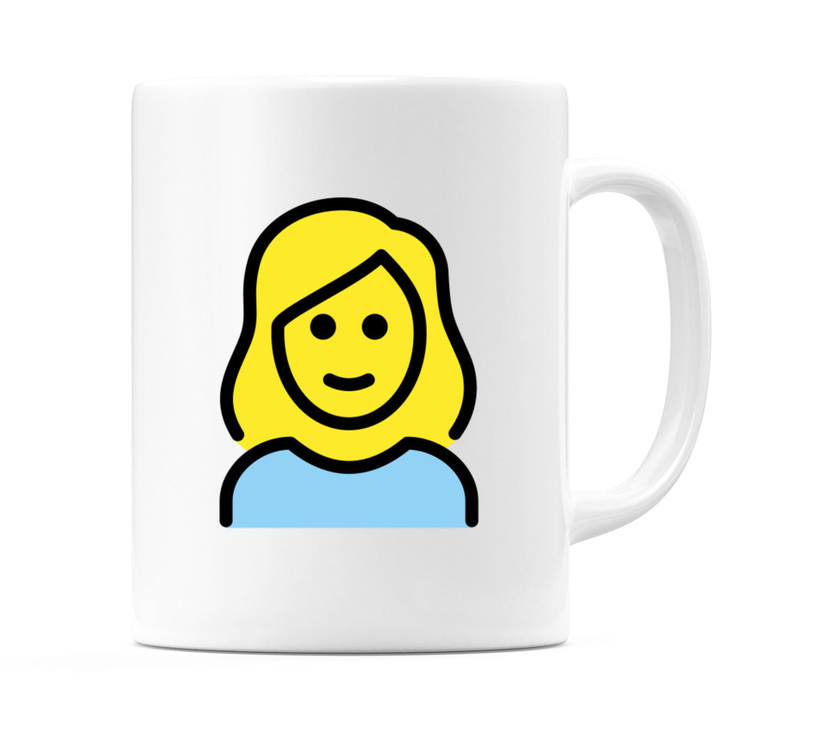 Female: Blond Hair Emoji Mug
