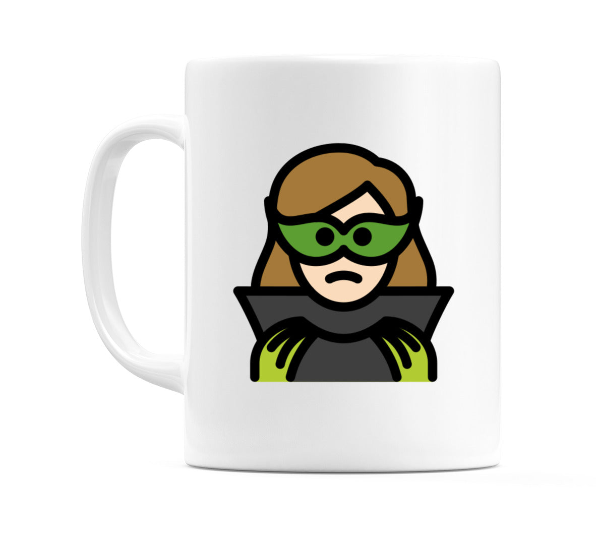 Female Supervillain: Light Skin Tone Emoji Mug
