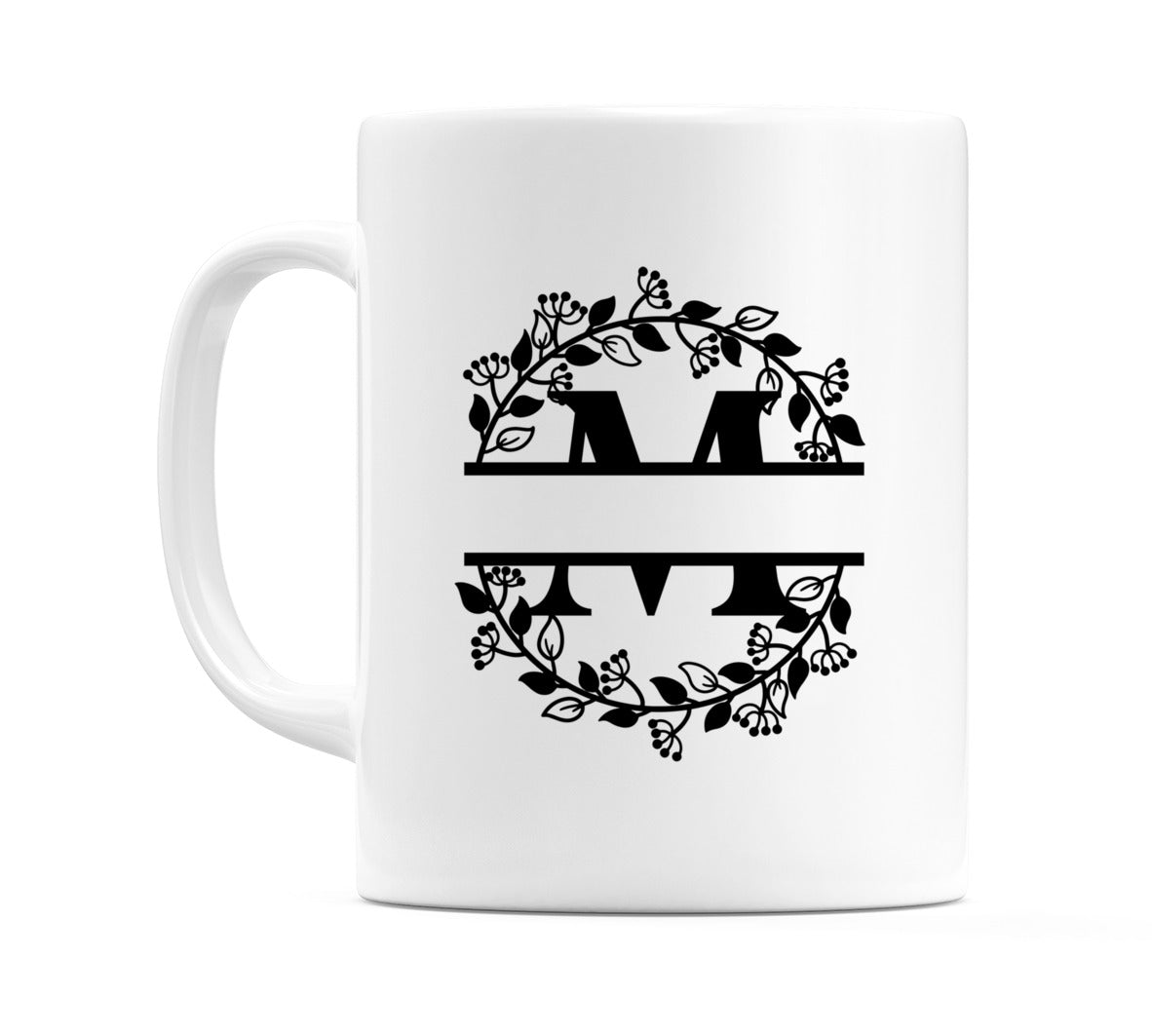 Letter M Split Monogram Mug