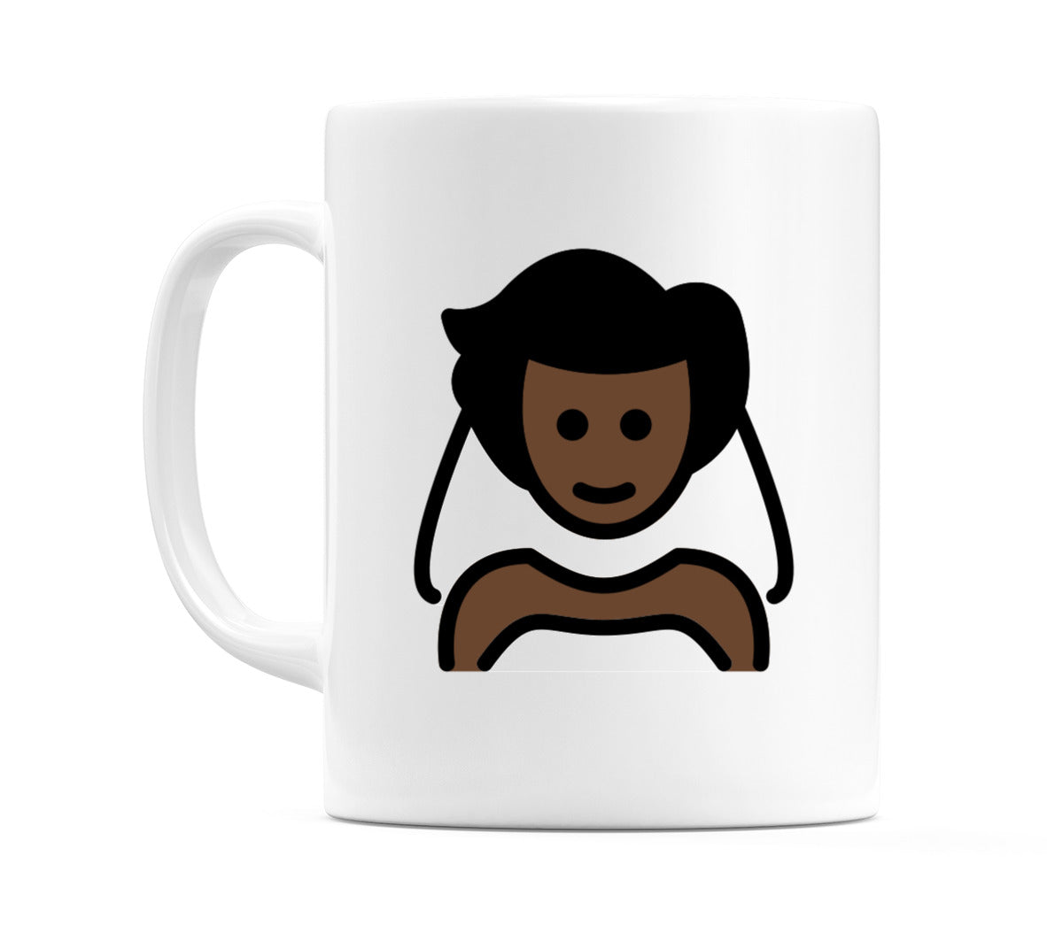 Bride With Veil: Dark Skin Tone Emoji Mug