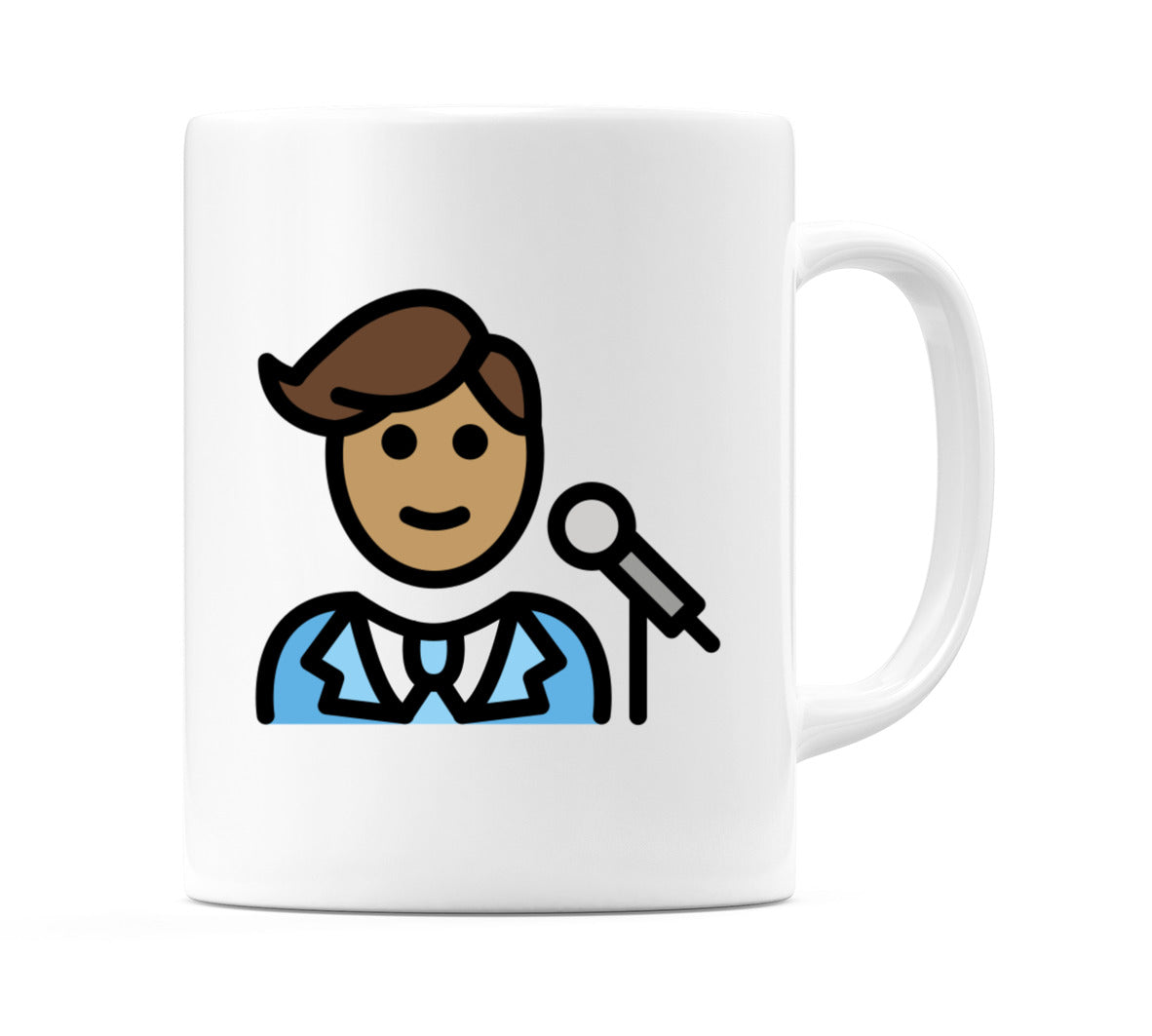 Male Singer: Medium Skin Tone Emoji Mug