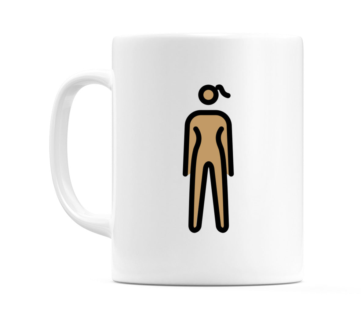 Female Standing: Medium Skin Tone Emoji Mug