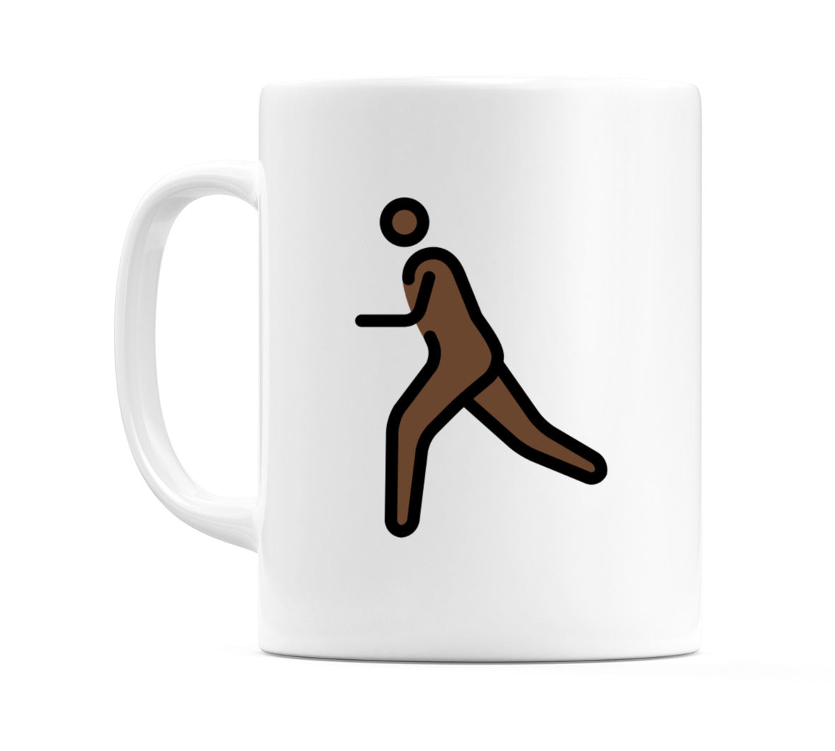 Male Running: Dark Skin Tone Emoji Mug