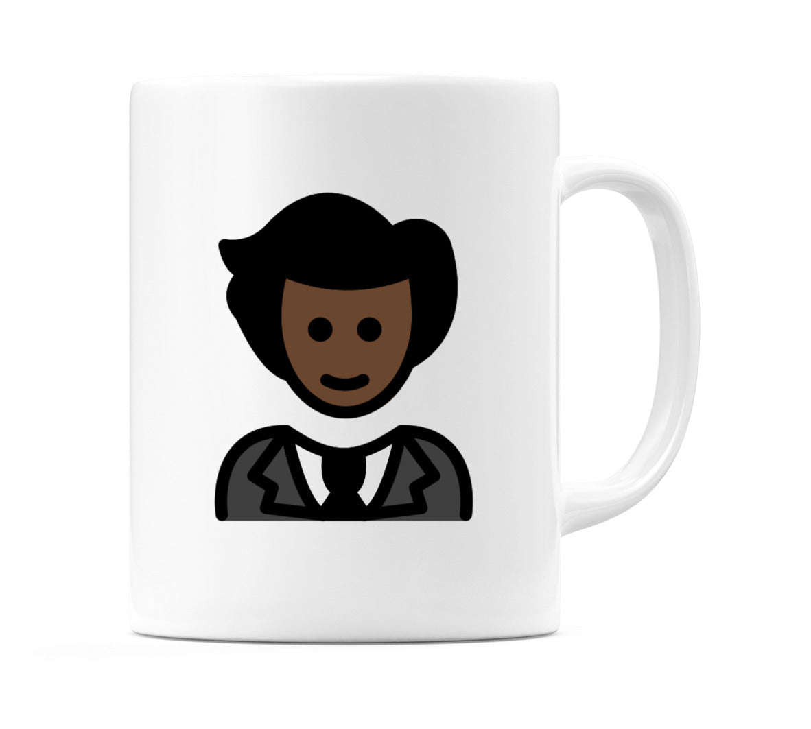 Male In Tuxedo: Dark Skin Tone Emoji Mug