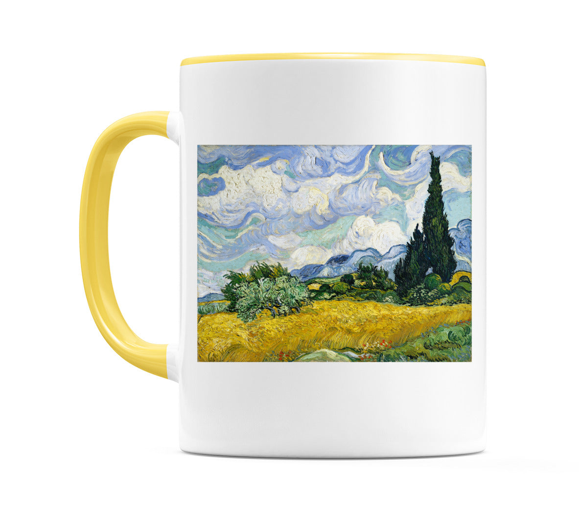 Wheat Field with Cypresses (1889) Mug
