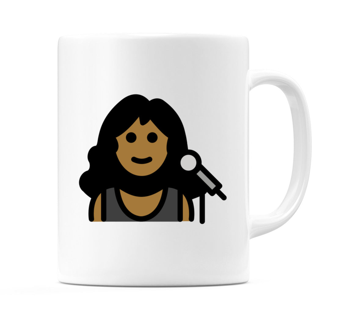 Female Singer: Medium-Dark Skin Tone Emoji Mug