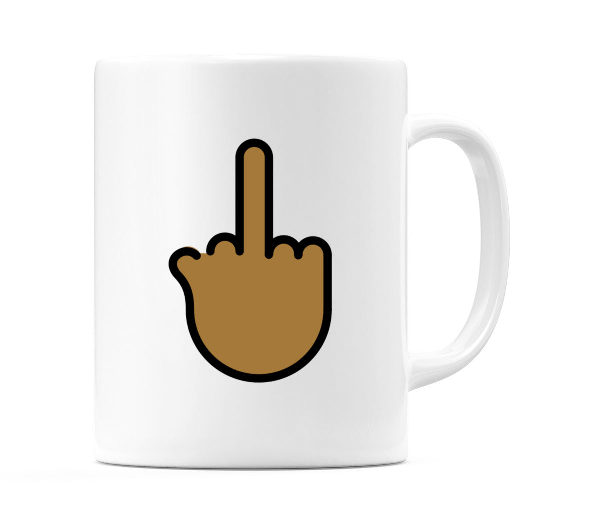 Middle Finger: Medium-Dark Skin Tone Emoji Mug