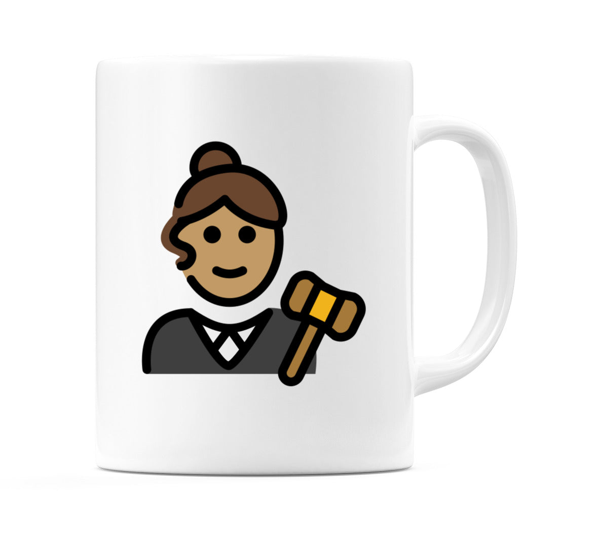 Female Judge: Medium Skin Tone Emoji Mug