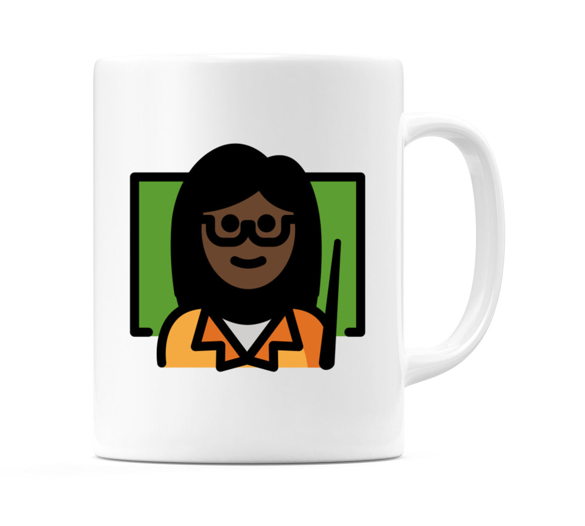 Female Teacher: Dark Skin Tone Emoji Mug