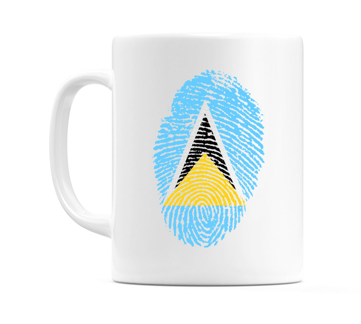 Saint Lucia Finger Print Flag Mug