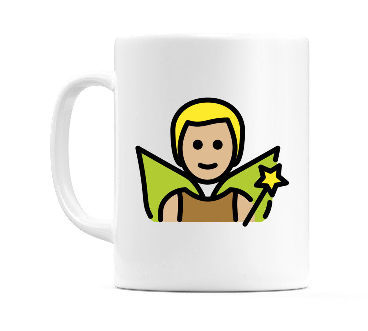 Male Fairy: Medium-Light Skin Tone Emoji Mug