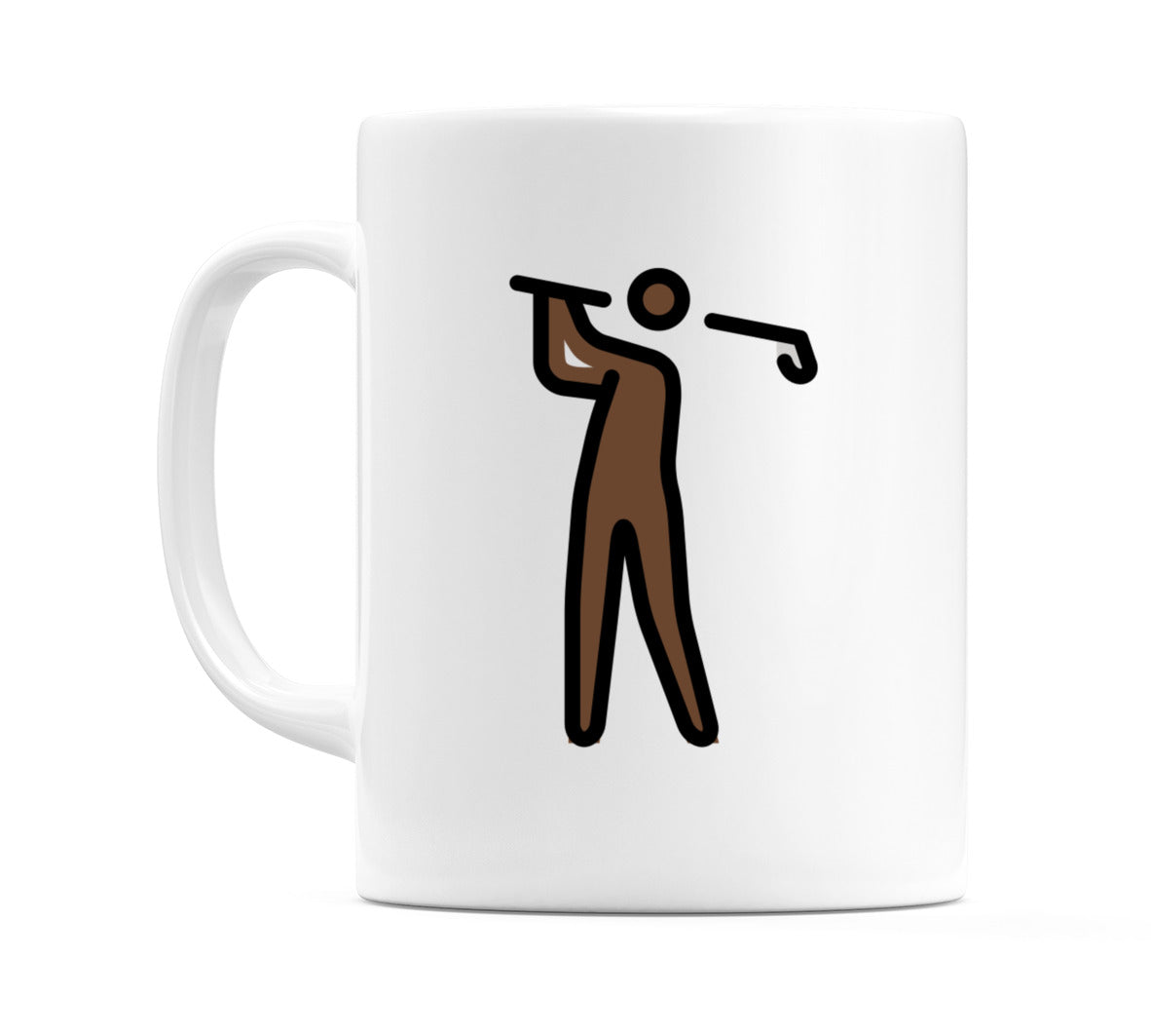Person Golfing: Dark Skin Tone Emoji Mug