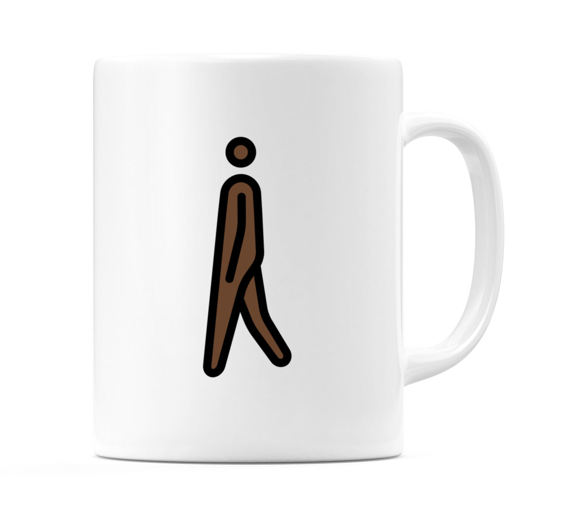 Male Walking: Dark Skin Tone Emoji Mug