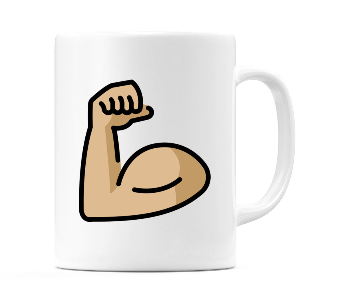 Flexed Biceps: Medium-Light Skin Tone Emoji Mug