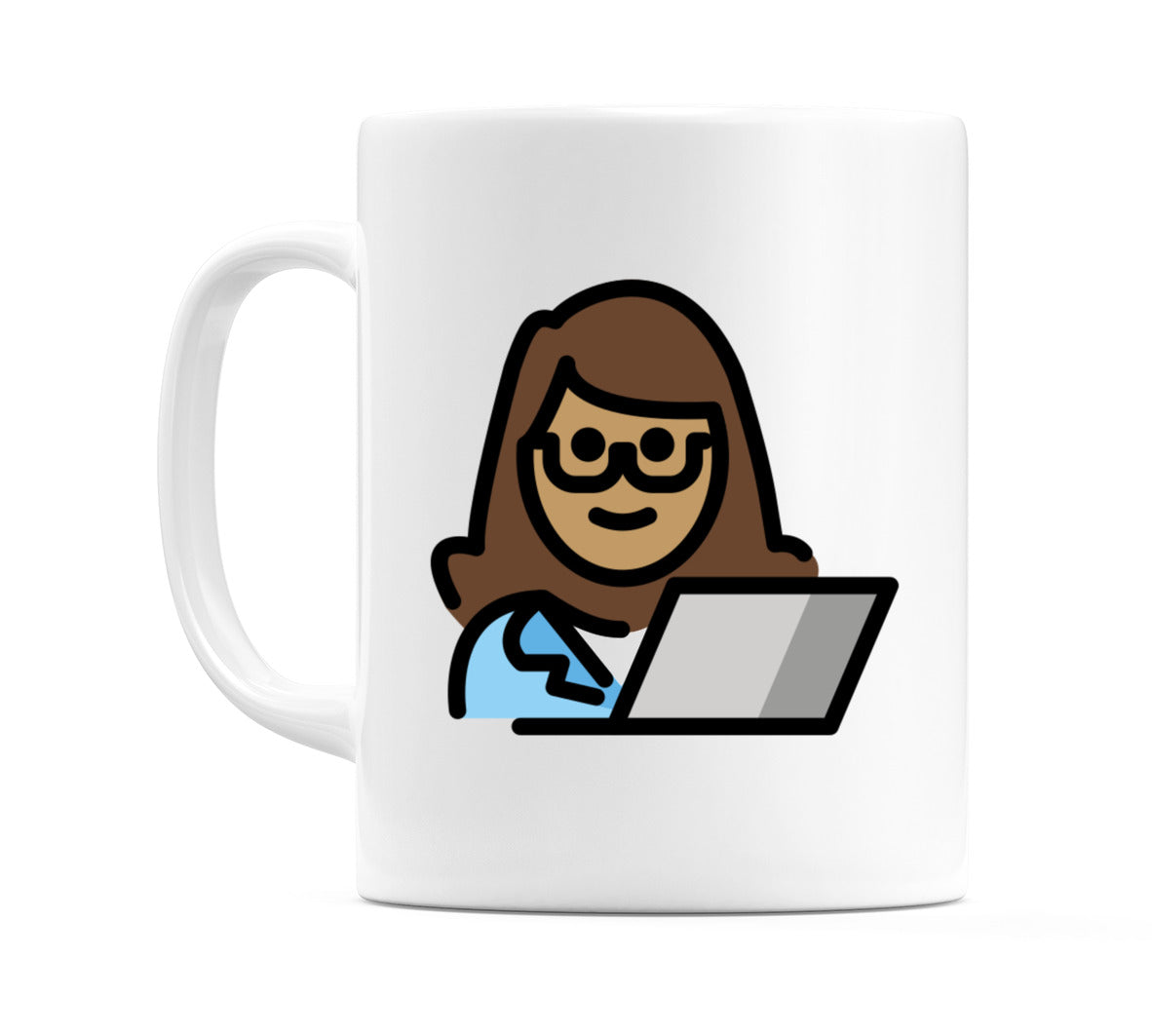 Female Technologist: Medium Skin Tone Emoji Mug
