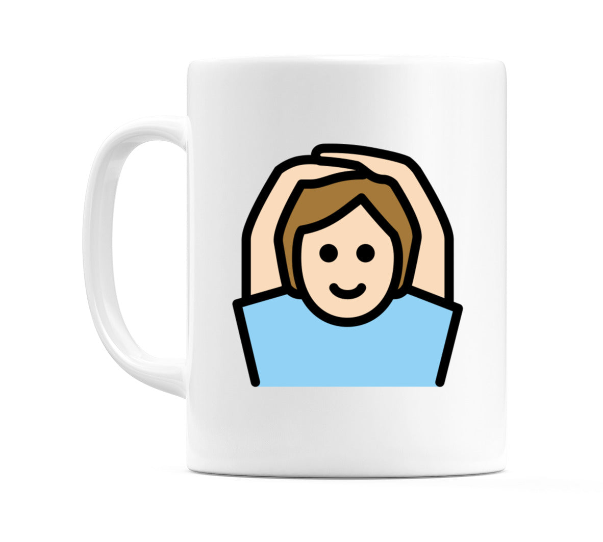 Person Gesturing Ok: Light Skin Tone Emoji Mug