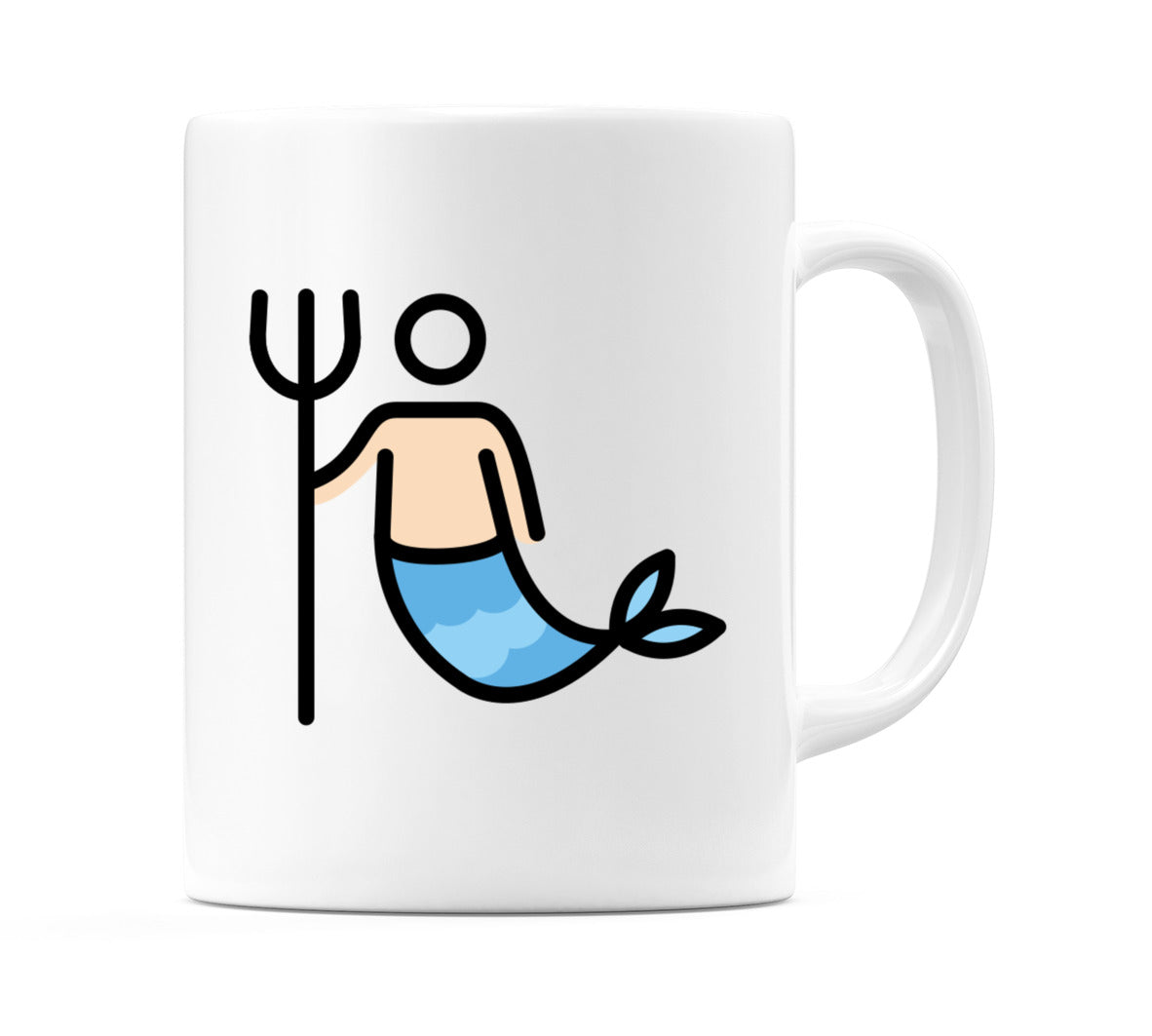 Merman: Light Skin Tone Emoji Mug
