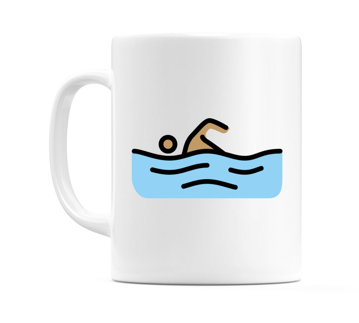 Person Swimming: Medium Skin Tone Emoji Mug