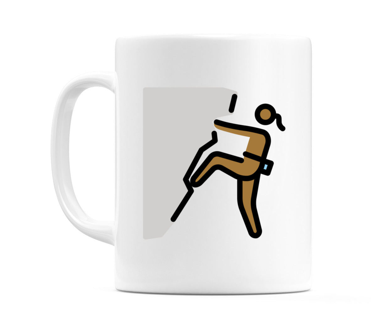 Female Climbing: Medium-Dark Skin Tone Emoji Mug