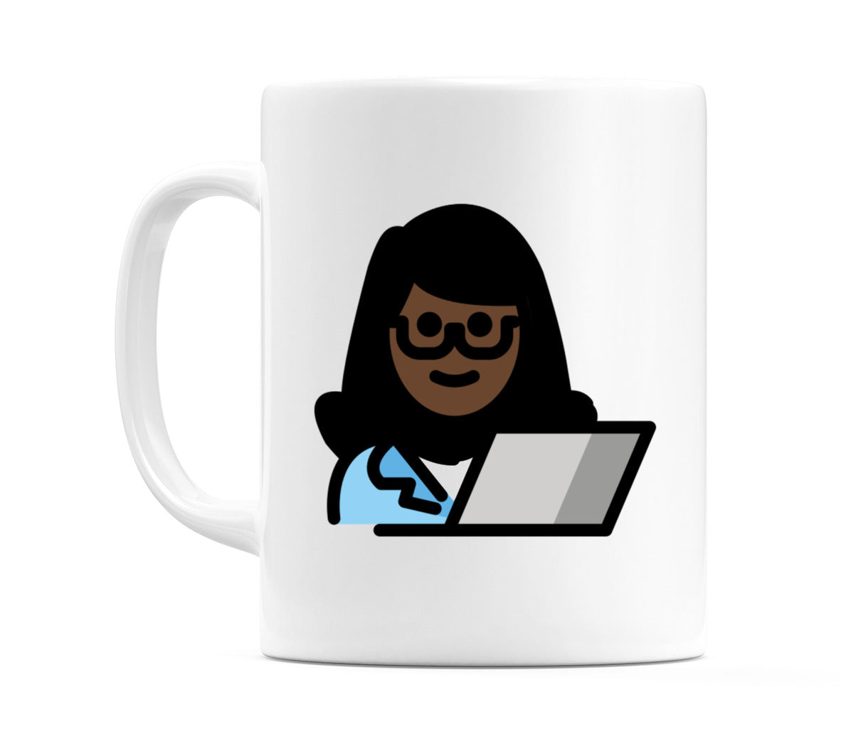 Female Technologist: Dark Skin Tone Emoji Mug