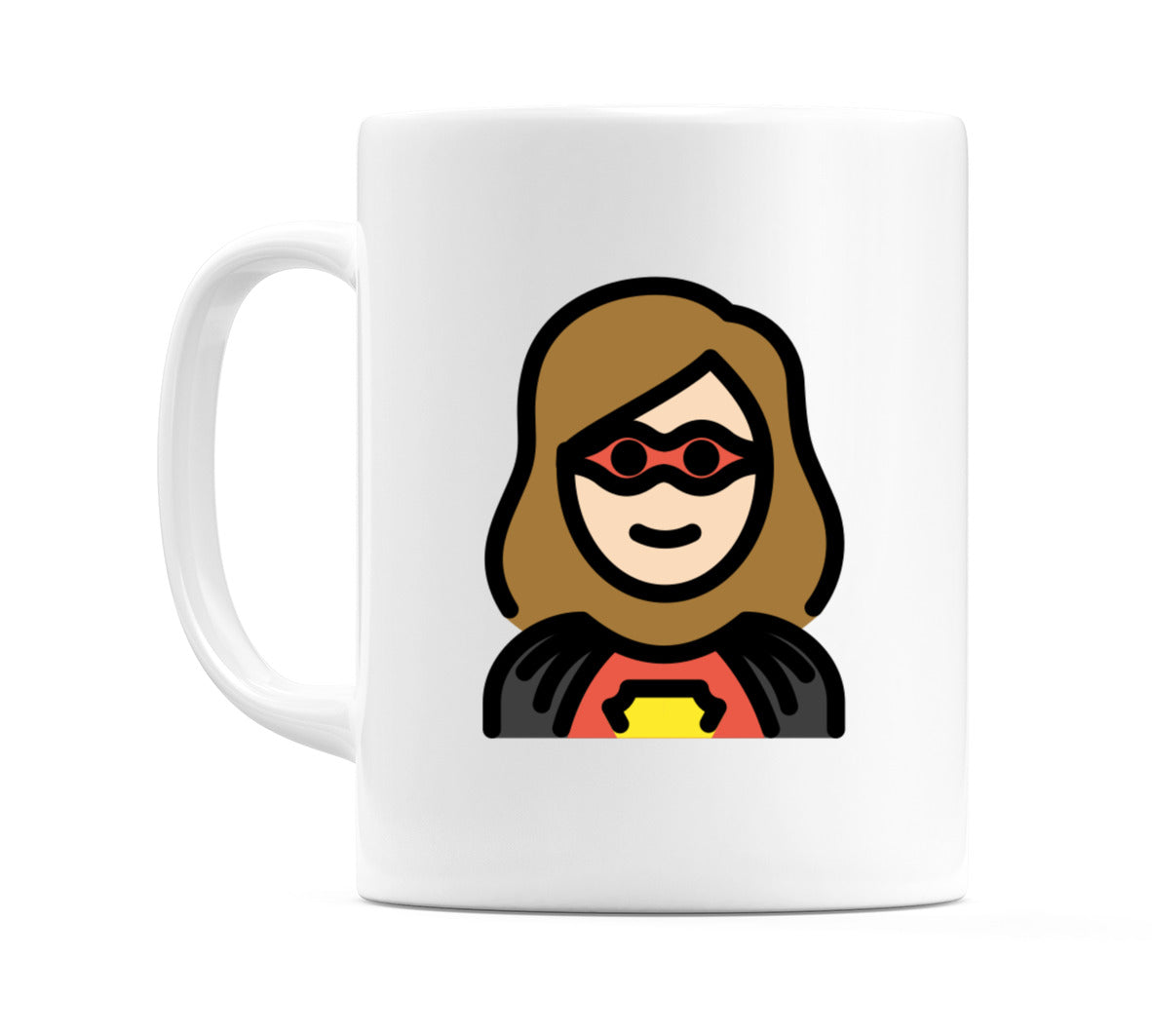 Female Superhero: Light Skin Tone Emoji Mug