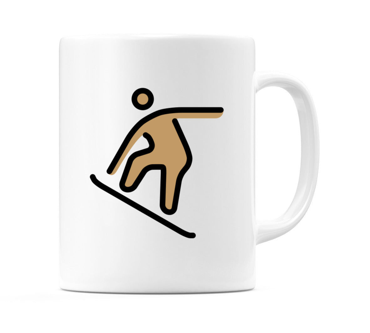 Snowboarder: Medium Skin Tone Emoji Mug