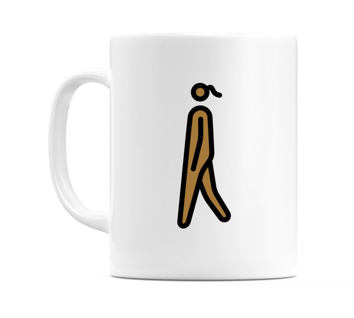 Female Walking: Medium-Dark Skin Tone Emoji Mug