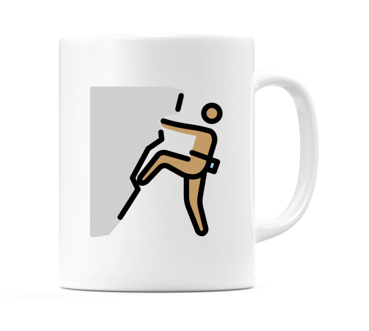 Male Climbing: Medium Skin Tone Emoji Mug
