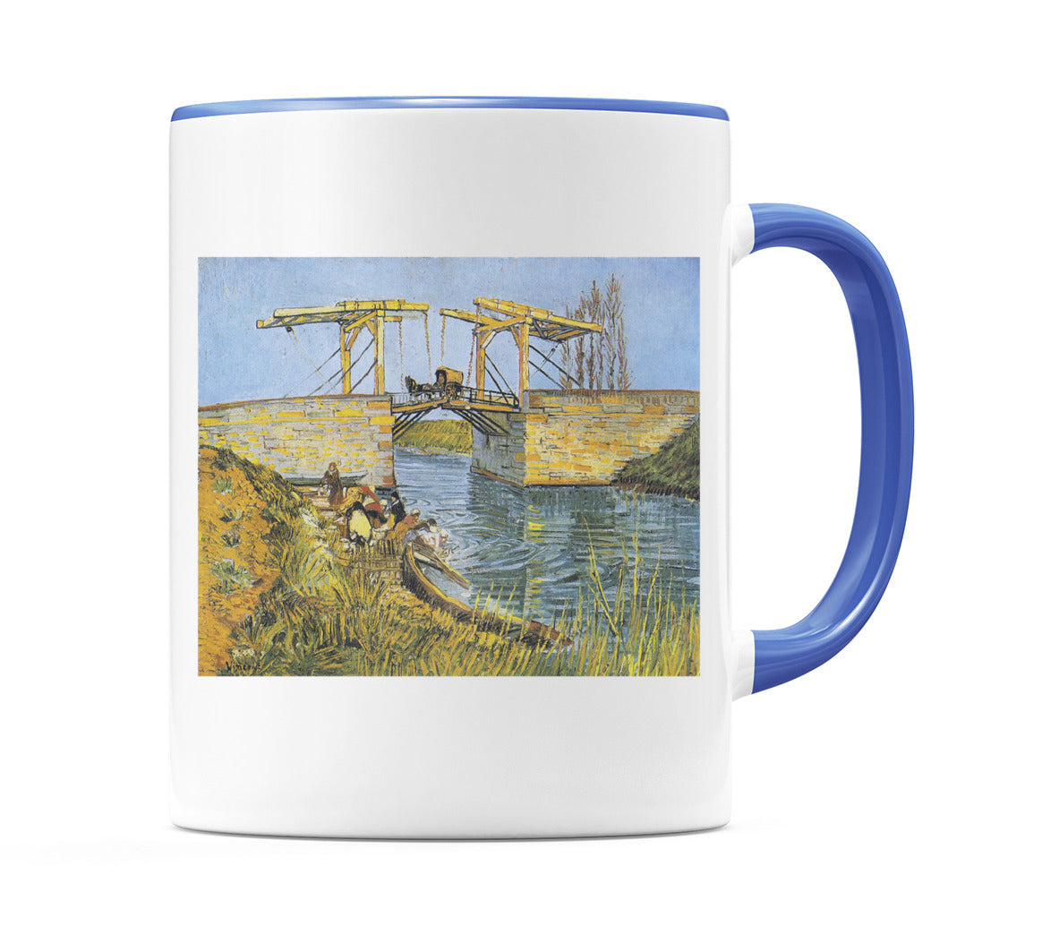 The Langlois Bridge at Arles with Women Washing (1888) Mug