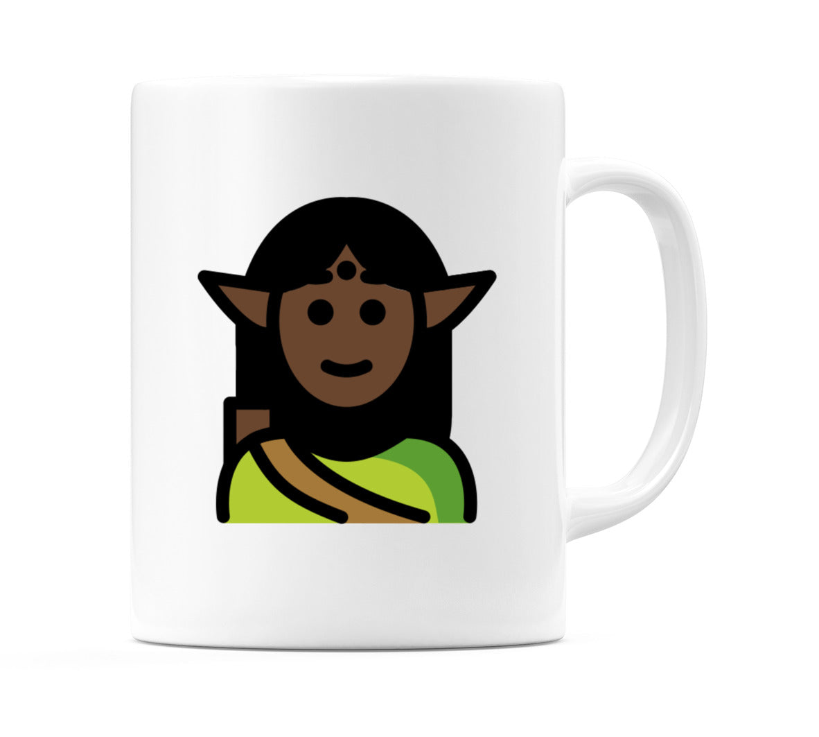 Elf: Dark Skin Tone Emoji Mug
