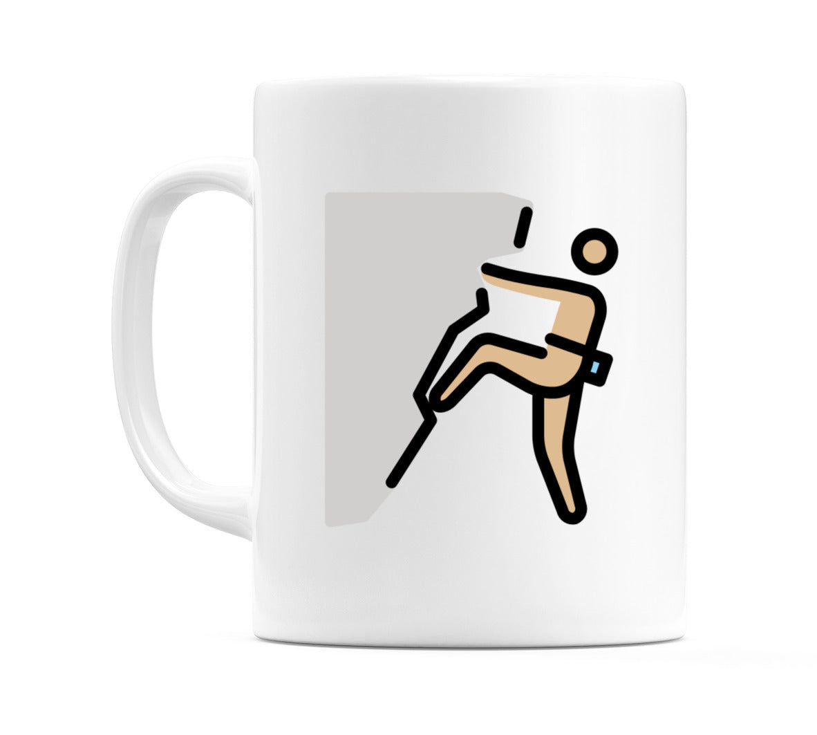 Male Climbing: Medium-Light Skin Tone Emoji Mug