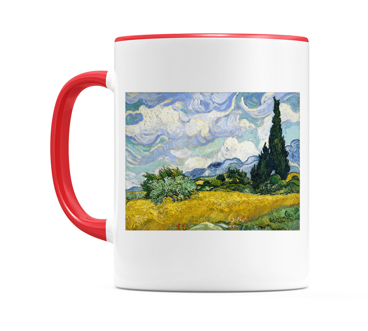 Wheat Field with Cypresses (1889) Mug
