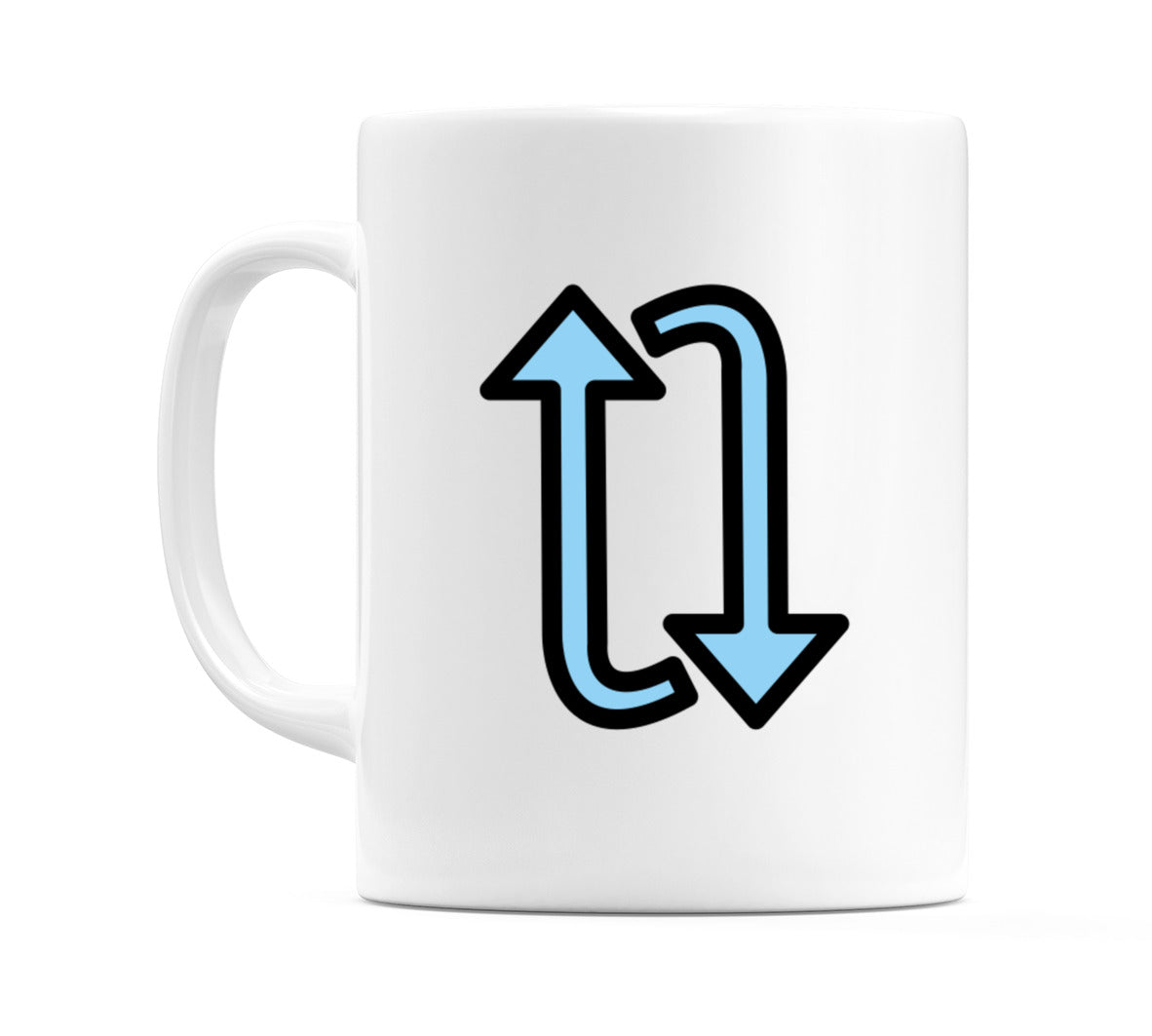 Clockwise Vertical Arrows Emoji Mug