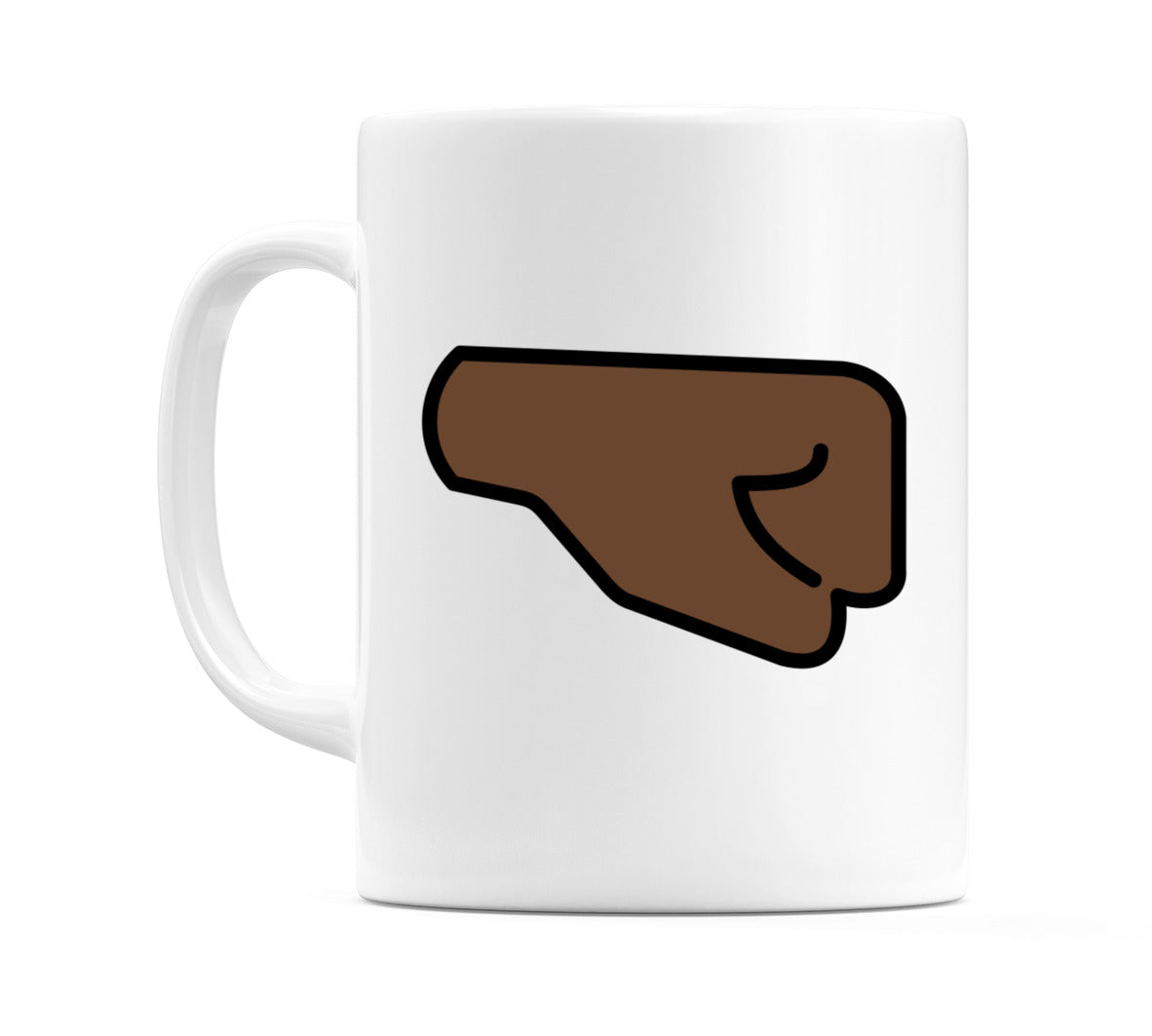 Right-Facing Fist: Dark Skin Tone Emoji Mug