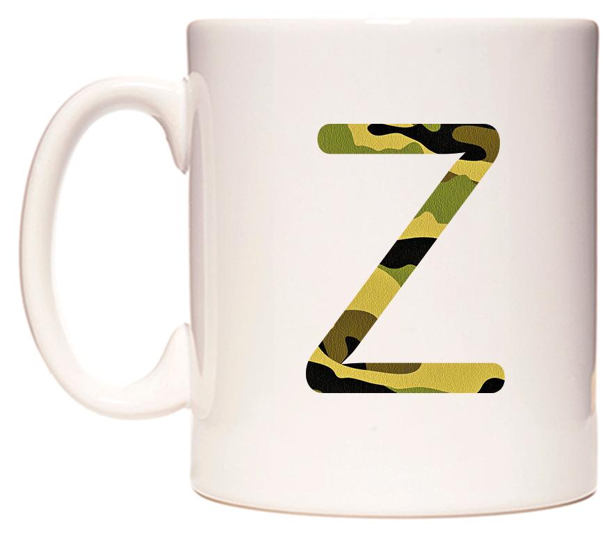 Letter Z in Camo Style Mug