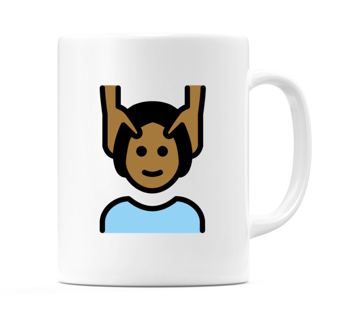 Person Getting Massage: Medium-Dark Skin Tone Emoji Mug