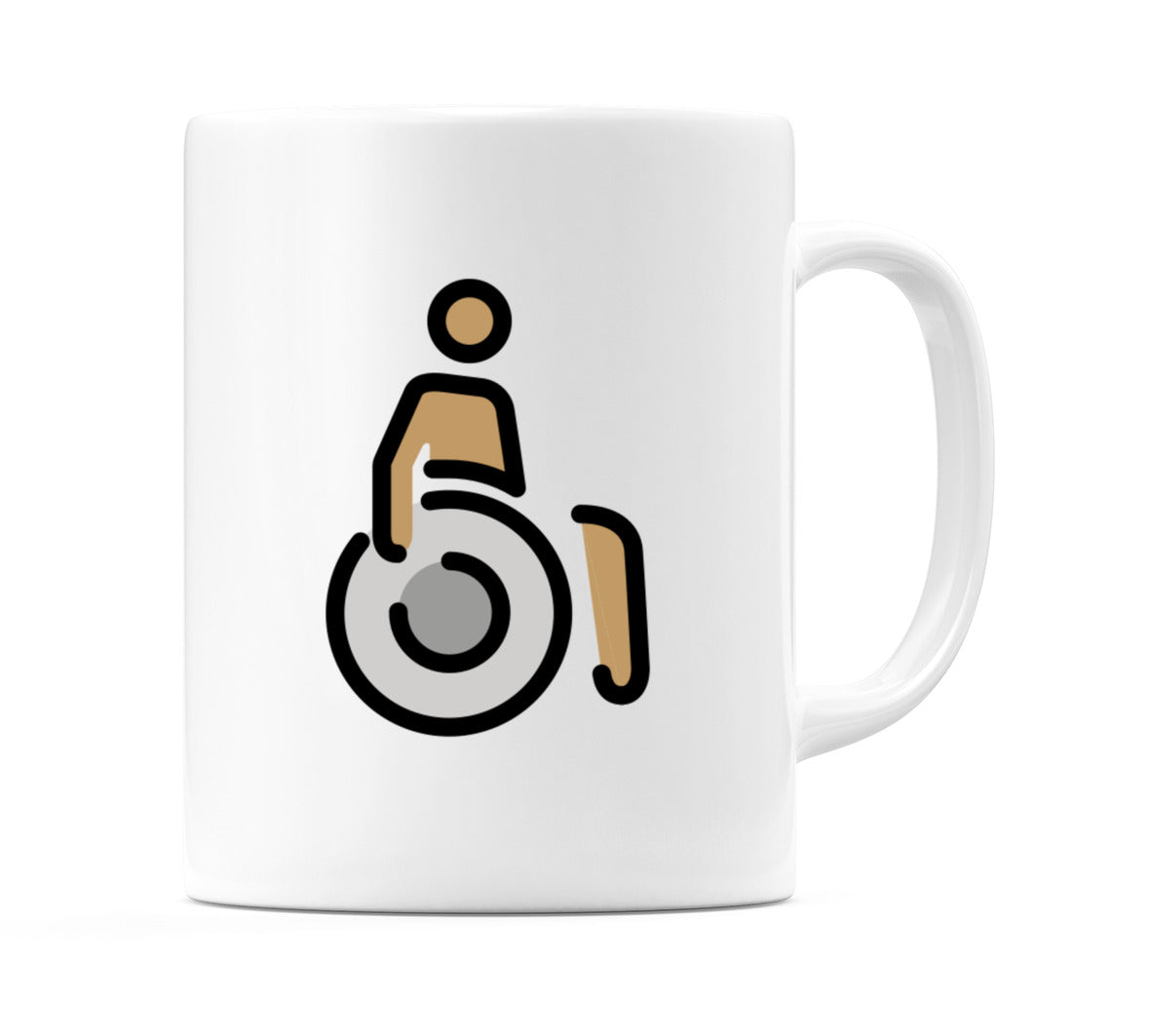 Male In Maleual Wheelchair: Medium Skin Tone Emoji Mug