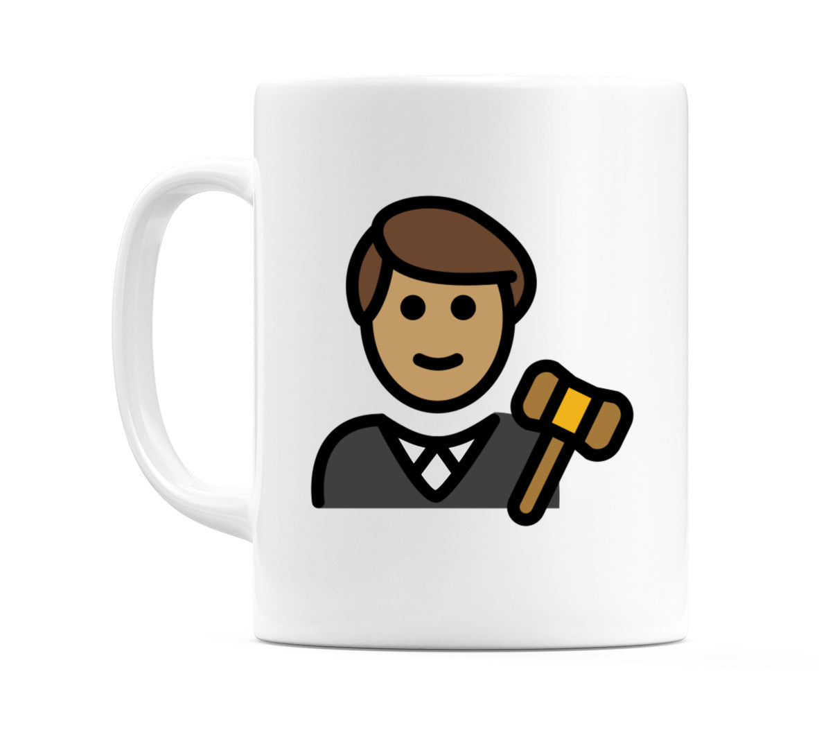 Male Judge: Medium Skin Tone Emoji Mug